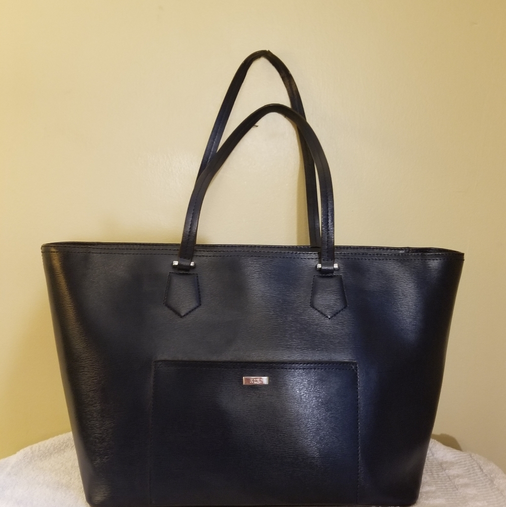 Lauren Ralph Lauren Large Leather Tote Blue